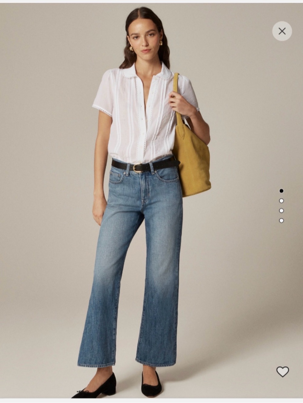NWT J Crew Retail Petite ‘84 Mid Rise Relaxed Kick Out Jean in Abby Wash Sz 32P